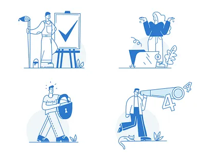 Empty states illustrations design figurative flat flatillustration illustration ui vector webillustration