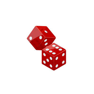 Two dice casino gambling. Red poker cubes cards casino court courtroom criminal cube design dice vector gambling illustration isometric judge justice law lawyer legal playing roulette transparent vector