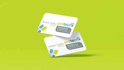 Protech business card business card fresh identity logo logodesign logotype trendy