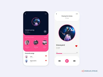 Music Mobile App UI flatdesign mobile ui music app online player shapes uiux design uiuxdesigner worldwide xd
