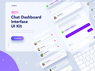 Chat Dashboard UI Kit chat dashboard chat window design clean design clean ui ui webdesign