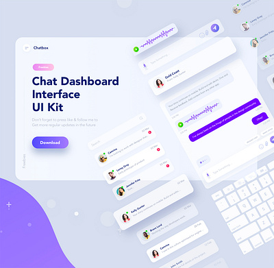 Chat Dashboard UI Kit chat dashboard chat window design clean design clean ui ui webdesign