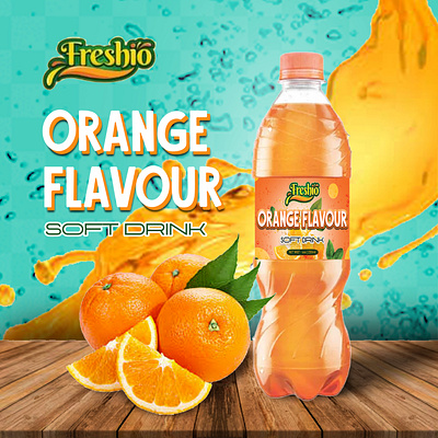 Orange Flavour Soft Drink Bottle Lable Design adobe illustrator adobe photoshop bottle box packaging branding design graphic design illustration label label and packaging logo orange orange flavour packaging soda bottle vector