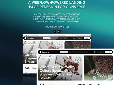 Converse Re-Design Webflow converse design desktop redesign ui ux web