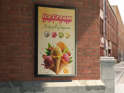 ice~cream design banner banner design billboard design branding brochure design flyer graphic design ice cream logo poster design signage social media graphics stationery design web banner design