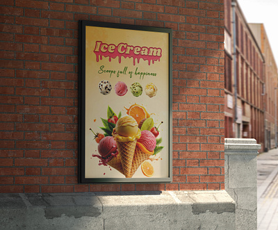 ice~cream design banner banner design billboard design branding brochure design flyer graphic design ice cream logo poster design signage social media graphics stationery design web banner design