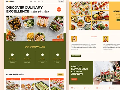 Feastar – Food Catering Website UI Figma Template catering service catering website digital menu figma template food branding food business food catering food deivery menu dessign responsive ui restaurant website ui inspration ui showcase ui trends uiux design ux design web design website template