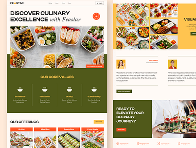 Feastar – Food Catering Website UI Figma Template catering service catering website digital menu figma template food branding food business food catering food deivery menu dessign responsive ui restaurant website ui inspration ui showcase ui trends uiux design ux design web design website template