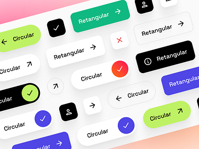 Personafit.ai - Buttons branding buttons component design design system figma ui ui design ui system ux design