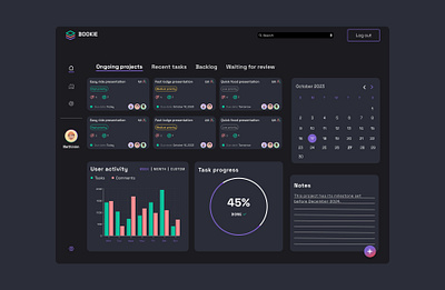 BOOKIE DASHBOAD figma ui