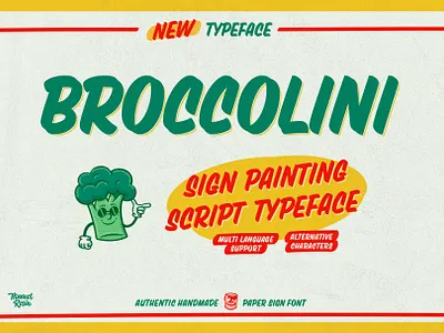 Broccolini FREE FONT creative design font free free font graphic design illustration lettering letters script font type design typeface typography