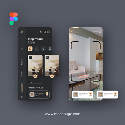 furniture app ui andoid app app design appdesign branding creative design dailylogochallenge dailyui dailyuichallenge ecommerce figmadesign workfromhome