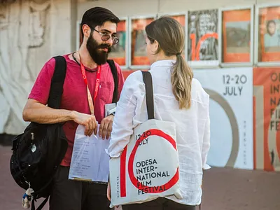 Odesa International Film Festival branding identity merch