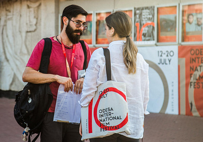 Odesa International Film Festival branding identity merch