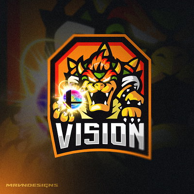 vision2 art bowser branding characters cool design esports esports logo esports mascot gaming logo illustration logo mascot smash bros sports sports logo typography vector