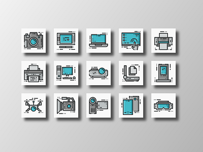 Modern Electronic Device (Filled Outline) app appliance computer creative design device digital doodle electronic filled outline flat icon icon bundle icon set iconfinder outline technology ui ux vector