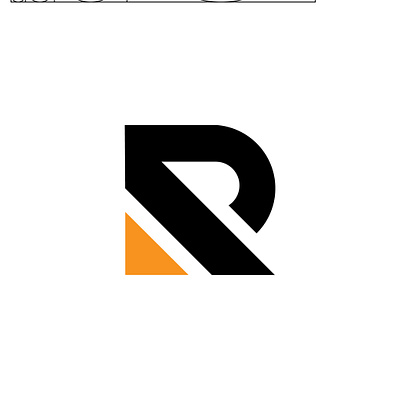 "R" Logo Design dark lettermark logo simple logo