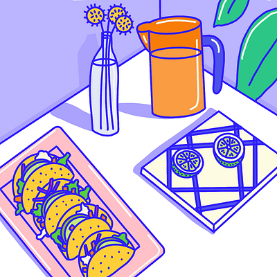 Still Life Illustrations digital food illustration still life