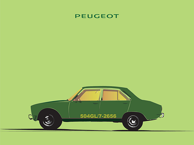 Peugeot 504 GL car design french illustration