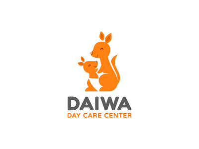 Care animal baby brand branding care cartoon character child design elegant illustration kangaroo logo logotype mascot modern mom negative negativespace space