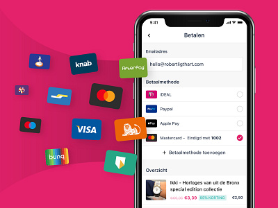 KortinQ - Pay methods cards discount ios apps kortinq marketing mobile pay paymethods ui ux