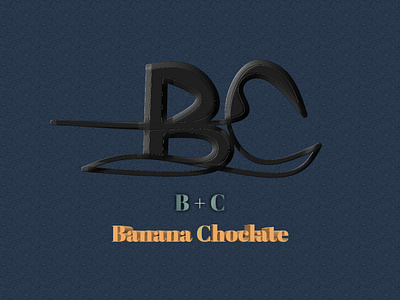 Banana_Choclate_logo design flat illustration logo