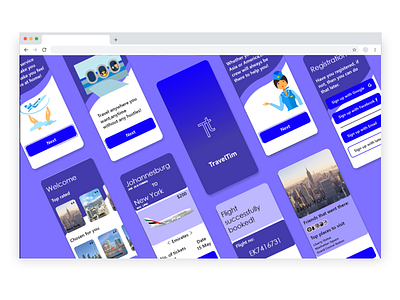 TravelTim app design ui