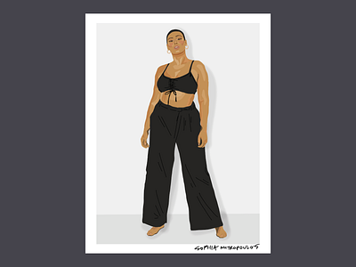 Digitals Made Digital digital drawing digital illustration figure drawing figure illustration hand drawn illustration model modeling plus size plus size nurse t shirts posing strong women thick women woman illustration woman portrait