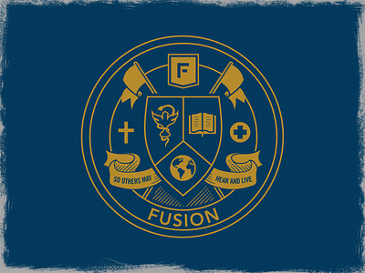 Fusion Crest college crest cross fusion missions shield spurgeon