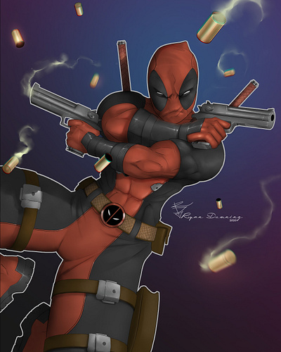 deadpool action avengers comics deadpool fanart marvel marvelcomics mcu