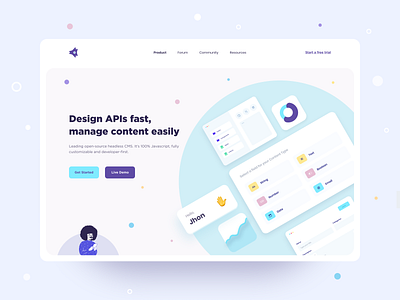 API Website builder clean web design elements header design illustration shapes ui ui elements userinterface ux web web design website website banner website builder website concept website design website template