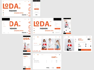 LODA Fashion design flat graphic design interaction design interface ui