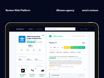 Review Web Platform - Smart.Reviews bazenagency cards cards ui dashboard dashboard design design agency product design productdesign productdesigner ui ui design ux ux design uxui web app web design web design agency web designer web platform webdesign