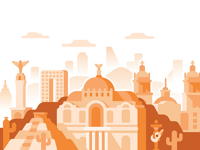 Mexico city attractions building church city flat guitar landscape mexico panorama paxful puramid
