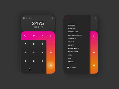 Daily UI #4 - Calculator 100daychallenge dailyui interface ui