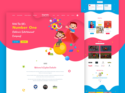 Captain Fantastic Website Redesign 2020 trend clean clean ui colorful design illustration kids landingpage trendy uidesign website