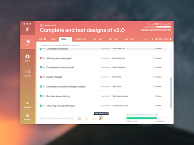 New planning UX & UI for Serene! 🎉 app design desktop app flat gradient icons macos planner progress streak ui upgrade week