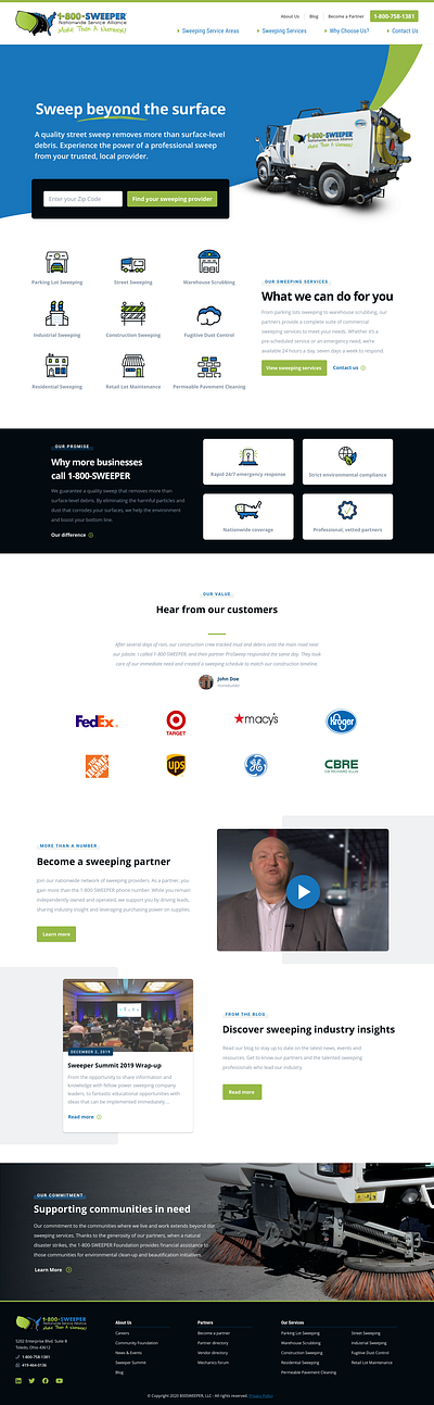 1-800-sweeper Homepage Redesign design homepage redesign ui web design