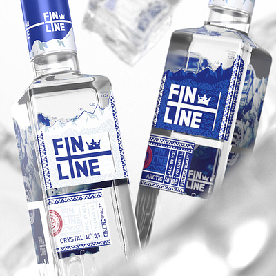 FINLINE vodka alcohol alcohol branding belarus bottle design drink finland minsk mountain package design packaging vodka znakovy