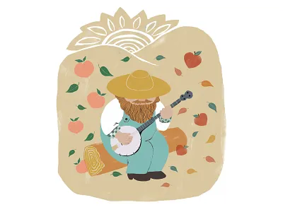 Banjo player adobe art banjo bluegrass character design children book illustration design digital dribbble hand drawn illustration illustration art music