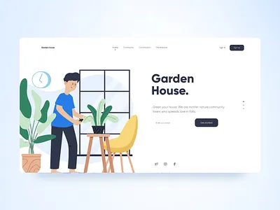 Garden House. app appdesign design landingpage layout ui ux vector web website