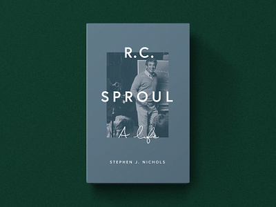 R. C. Sproul: A Life academic biography blue book chalk christian church classic design green illustration minimal photo simple type typography