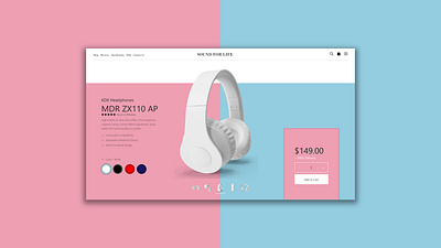 Customize Product blue customize dailyui design headphone illustration pink product ui ux