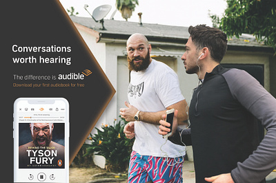 Tyson Fury Audible Campaign advertising advertising design audible billboard branding design dribbble tysonfury ui ux