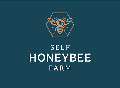 Honeybee Farm logo bee bee logo honey honey bee honey farm honey label honeybee insect stamp