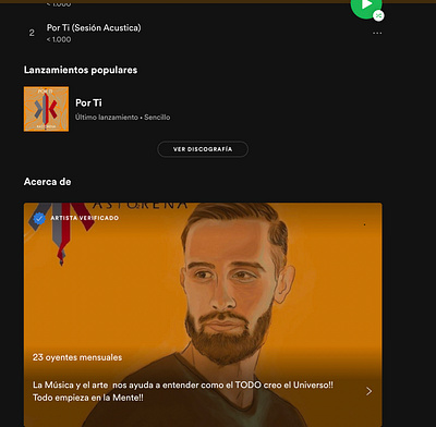 Artista Spotify branding