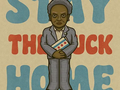 Lori Lurking Lightfoot chicago coronavirus covid 19 illustration lori lightfoot mayor stayhome