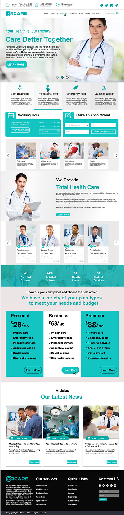 Dcare Clinic RTL clinic figma figma design figmadesign medical medicine ui ux webdesign website