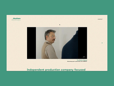 Action Etrange – Home creative development design documentary landing page portfolio ui video production