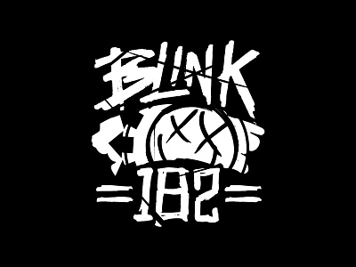 Blink 182 Slasher band merch lettered lettering merchandise t shirt texture